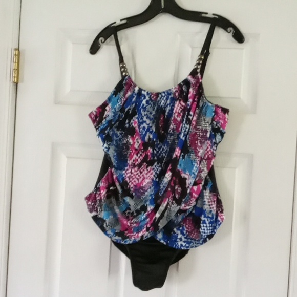 Miracle Suit Skin Tight Lisa High Neck One Piece Swimsuit - Picture 3 of 6